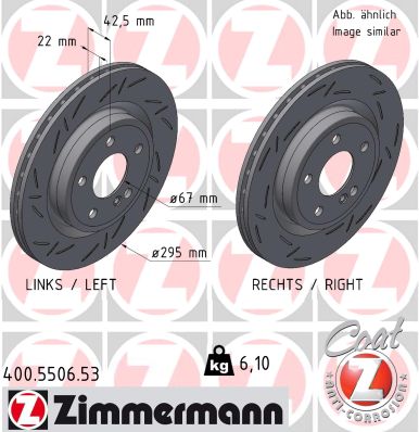 Brake Disc - 400.5506.53 ZIMMERMANN