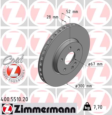 Bremsscheibe - 400.5510.20 ZIMMERMANN