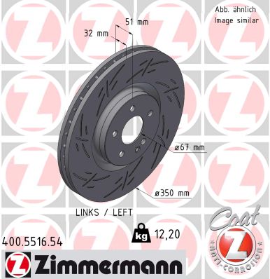 Brake Disc - 400.5516.54 ZIMMERMANN