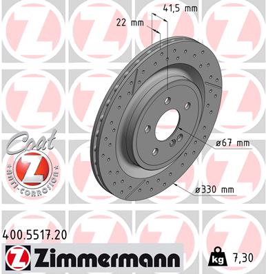 Bremsscheibe - 400.5517.20 ZIMMERMANN