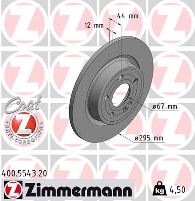 Brake Disc - 400.5543.20 ZIMMERMANN