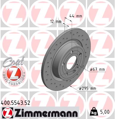 Brake Disc - 400.5543.52 ZIMMERMANN