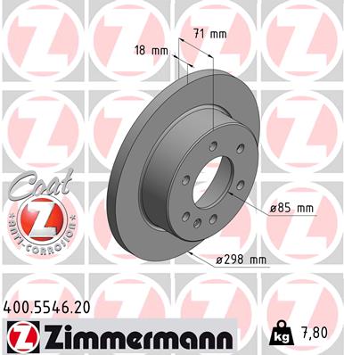 Brake Disc - 400.5546.20 ZIMMERMANN