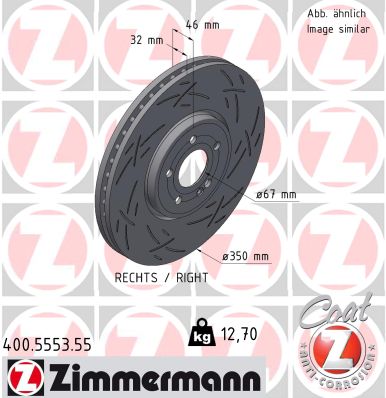 Brake Disc - 400.5553.55 ZIMMERMANN