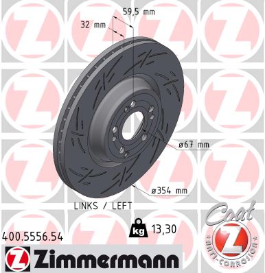 Brake Disc - 400.5556.54 ZIMMERMANN
