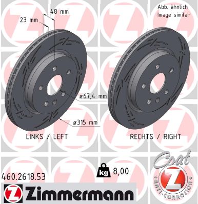 Brake Disc - 430.2618.53 ZIMMERMANN