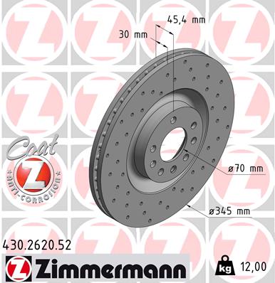 Bremsscheibe - 430.2620.52 ZIMMERMANN