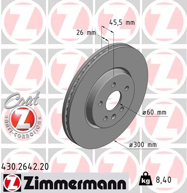Bremsscheibe - 430.2642.20 ZIMMERMANN