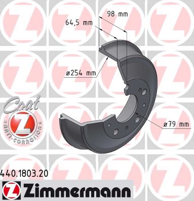 Brake Drum - 440.1803.20 ZIMMERMANN