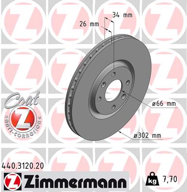 Bremsscheibe - 440.3120.20 ZIMMERMANN
