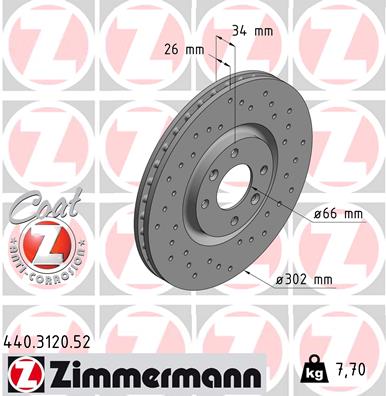 Bremsscheibe - 440.3120.52 ZIMMERMANN