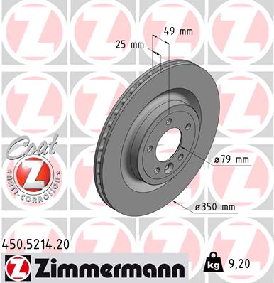 Brake Disc - 450.5214.20 ZIMMERMANN