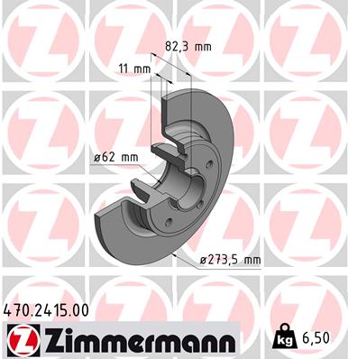 Brake Disc - 470.2415.00 ZIMMERMANN