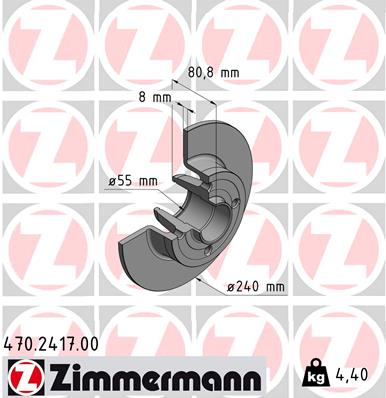 Brake Disc - 470.2417.00 ZIMMERMANN