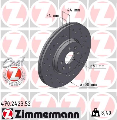 Bremsscheibe - 470.2423.52 ZIMMERMANN