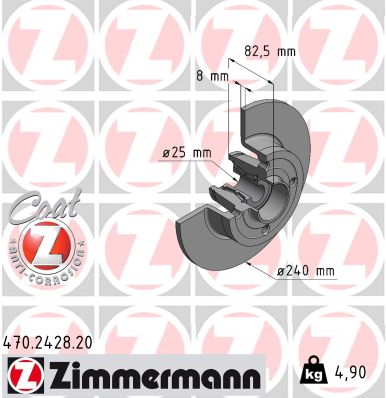 Brake Disc - 470.2428.20 ZIMMERMANN