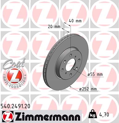 Discofreno - 540.2491.20 ZIMMERMANN