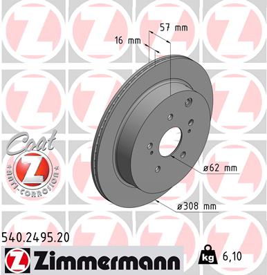 Discofreno - 540.2495.20 ZIMMERMANN