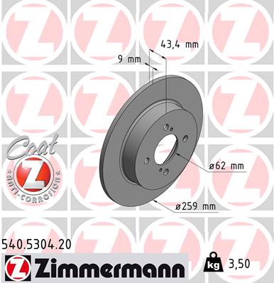 Discofreno - 540.5304.20 ZIMMERMANN