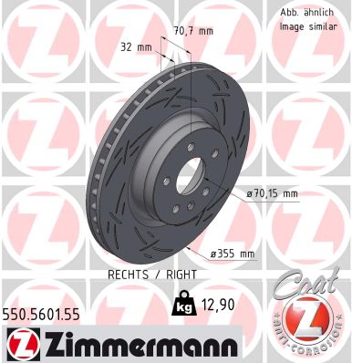 Brake Disc - 550.5601.55 ZIMMERMANN