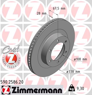 Bremsscheibe - 590.2586.20 ZIMMERMANN
