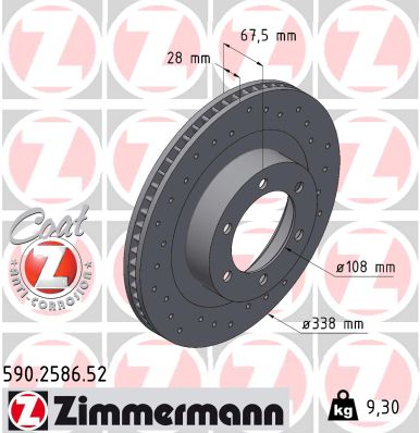 Bremsscheibe - 590.2586.52 ZIMMERMANN