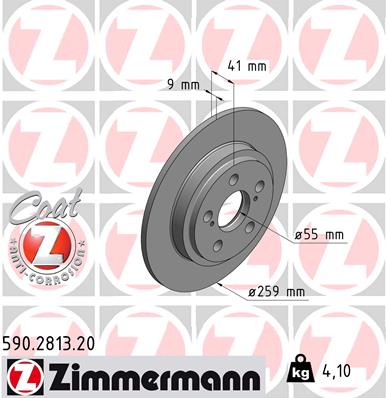 stabdžių diskas - 590.2813.20 ZIMMERMANN