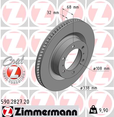 Brake Disc - 590.2827.20 ZIMMERMANN
