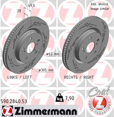 Brake Disc - 590.2840.53 ZIMMERMANN