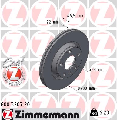 Discofreno - 600.3207.20 ZIMMERMANN