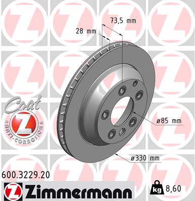 Bremsscheibe - 600.3229.20 ZIMMERMANN