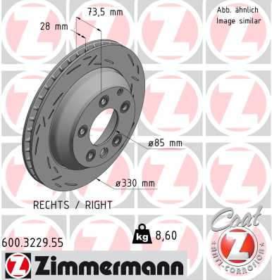 Bremsscheibe - 600.3229.55 ZIMMERMANN