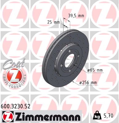 Bremsscheibe - 600.3230.52 ZIMMERMANN