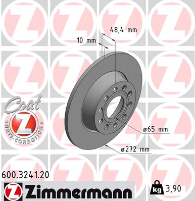 Brake Disc - 600.3241.20 ZIMMERMANN