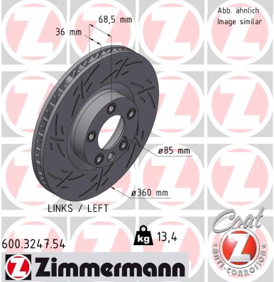Brake Disc - 600.3247.54 ZIMMERMANN