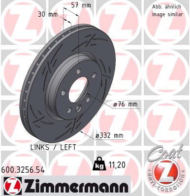Brake Disc - 600.3256.54 ZIMMERMANN