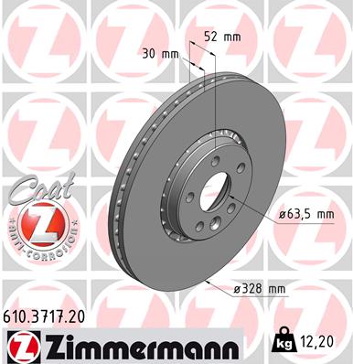 Bremsscheibe - 610.3717.20 ZIMMERMANN