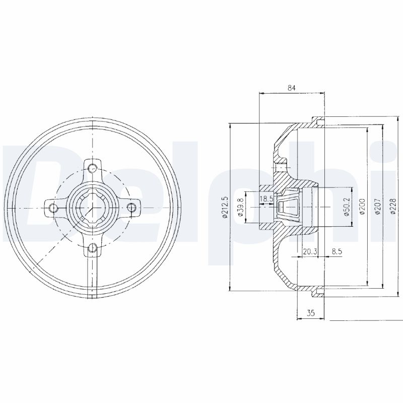 Brake Drum - BF111 DELPHI
