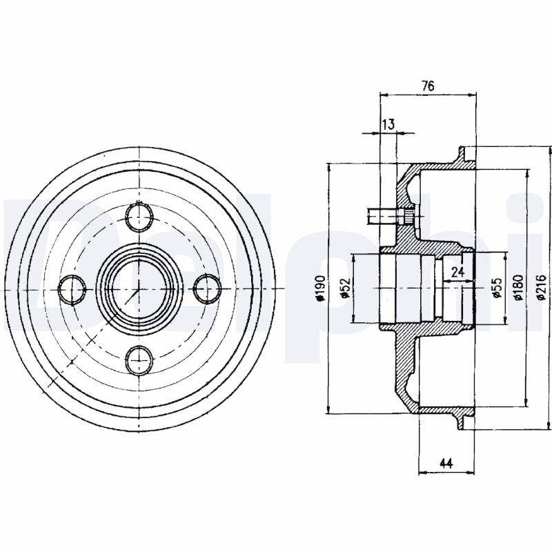 Brake Drum - BF229 DELPHI