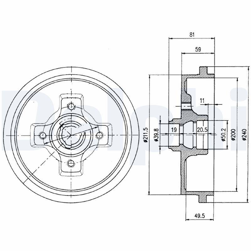 Brake Drum - BF310 DELPHI