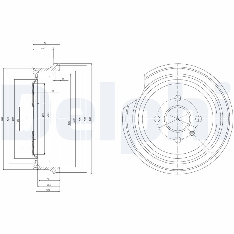 Brake Drum - BF367 DELPHI