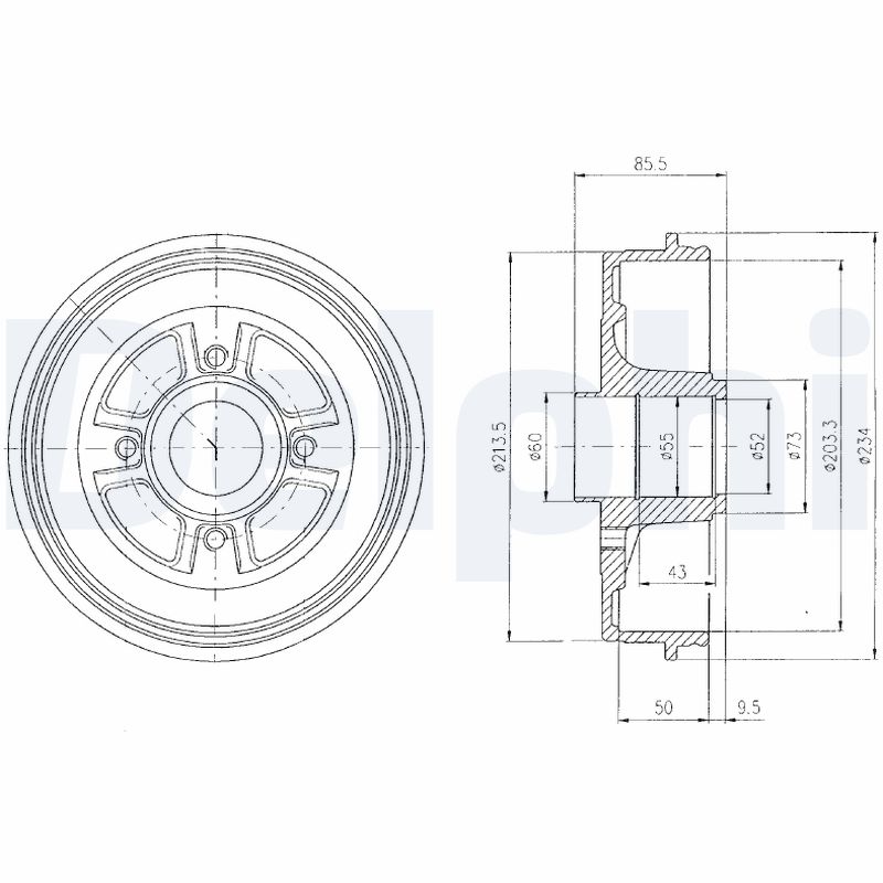 Brake Drum - BF380 DELPHI