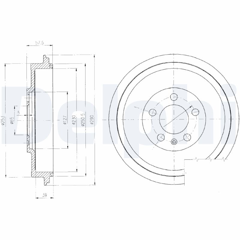 Brake Drum - BF406 DELPHI