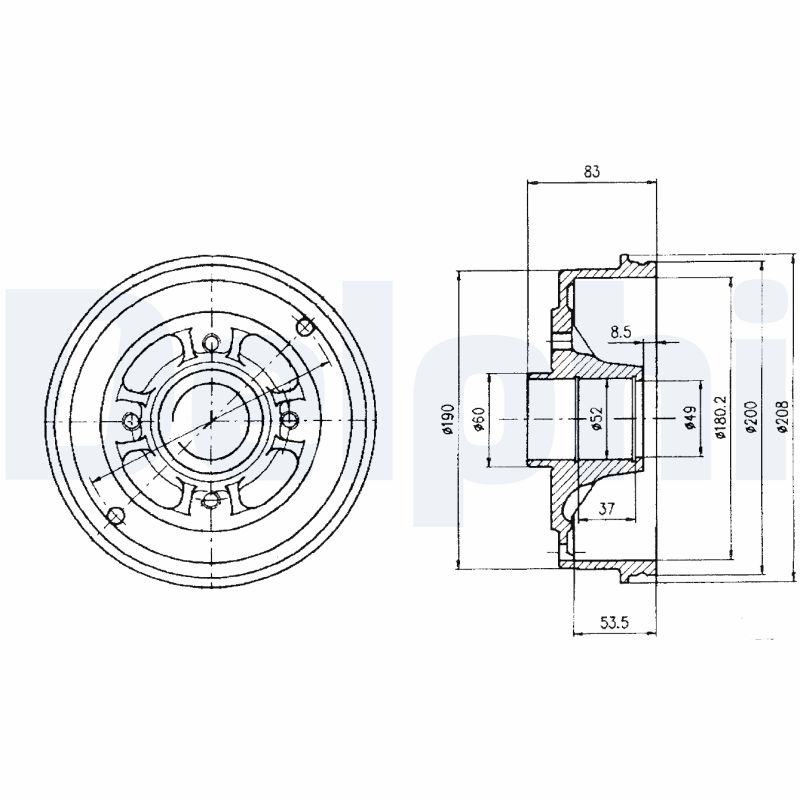 Brake Drum - BF426 DELPHI