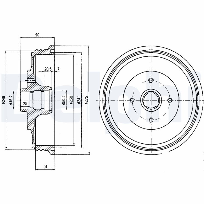 Brake Drum - BF430 DELPHI