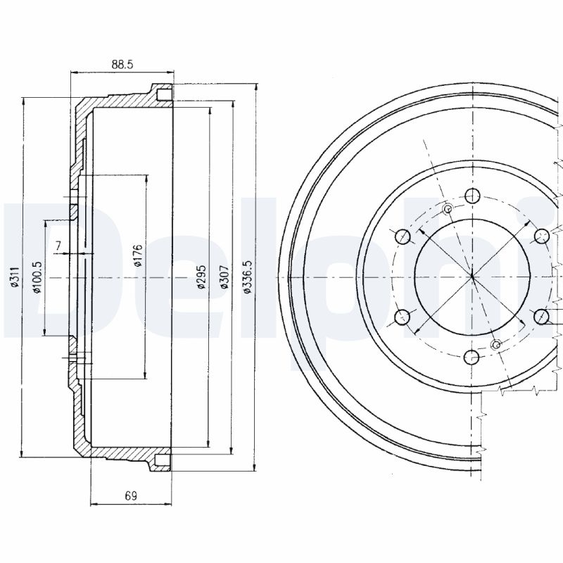 Brake Drum - BF461 DELPHI
