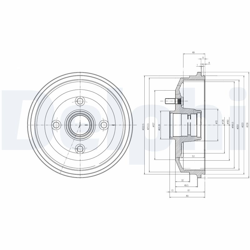 Brake Drum - BF468 DELPHI