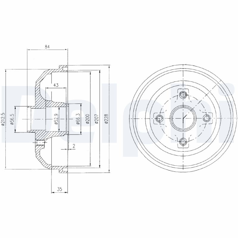Brake Drum - BF471 DELPHI
