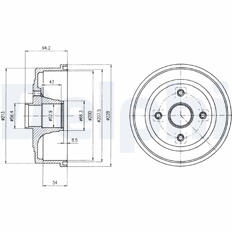 Brake Drum - BF472 DELPHI