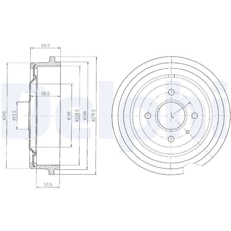 Brake Drum - BF52 DELPHI